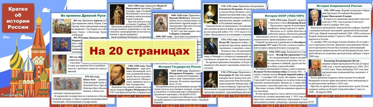 Кратко про историю России со всеми правителями
